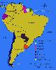 Landkarte Südamerika